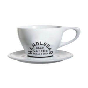 Handlebar Arch Logo Small Latte Cup and Saucer